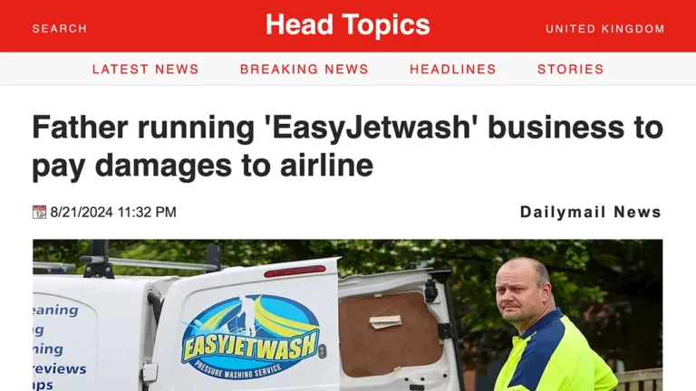 Head Topics easyJetwash.com